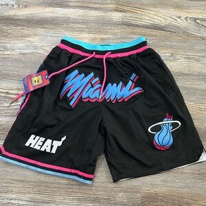Just Don Hardwood Classics Miami Heat basketball shorts